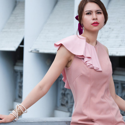 Đầm Ôm Đầm Body Đẹp Đầm Dự Tiệc Thời trang thiết kế Hity DRE107 (Hồng Anh Đào)