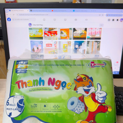 COMBO 2 bịch GVS 6 cuộn Thanh Ngọc 4 lớp cao cấp mềm mịn,dày hơn  và tiết kiệm,sử dụng cho mọi gia đình