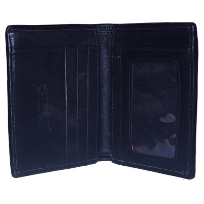 Bóp nam Huy Hoàng da đà điểu da chân kiểu đứng màu xanh đậm HP2434