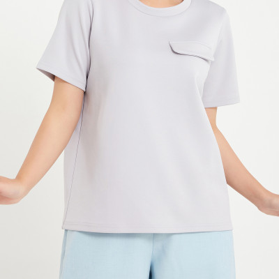 Áo Thun Nữ Tay Ngắn Đắp Nắp Túi Maxivic, La Mộc - LM0122302