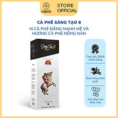 Cà phê Sáng Tạo 8 Trung Nguyên Legend - Rang Xay Hộp 250gr (Arabica, Robusta)