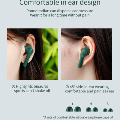 CINCATDY Tai Nghe Bluetooth Earbuds Gaming Headset True Wireless Headphone Dock Sạc có Led Báo Pin Kép J5