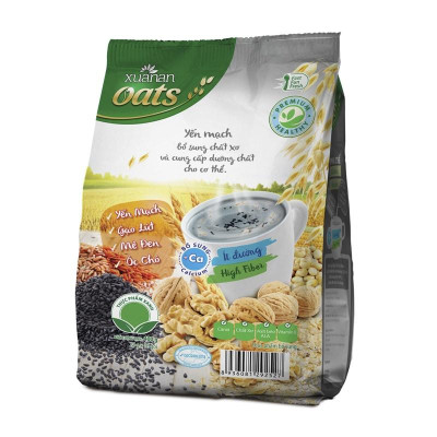 Ngũ Cốc Yến Mạch, Óc Chó , Mè Đen Xuân An 400g( Tặng gói YM 150g)