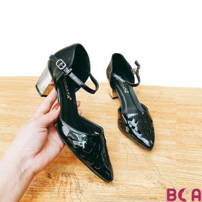 Giày Nữ Mũi Nhọn Thoáng Khí Cao 5 Phân RO005 (ZA05) ROSATA Tại BCASHOP Thiết Kế Cắt Tạo Hình Độc Đáo Trẻ Trung