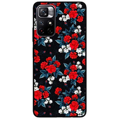 Ốp lưng dành cho Xiaomi Redmi Note 11 5G - Redmi Note 11T - Redmi Note 11S - Hồng Đỏ Nền Đen