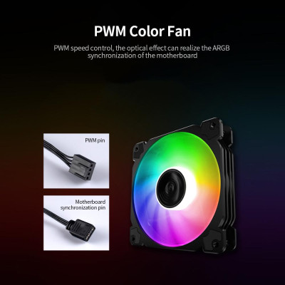 Bộ làm mát CPU PWM 4Pin Quạt 4 Ống dẫn nhiệt 5V ARGB Tower Quạt làm mát CPU Jonsbo CR-1400