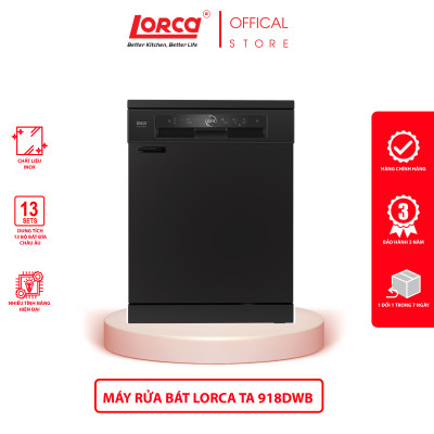Máy Rửa Bát 13 Bộ LORCA TA 918DWB Hàng Chính Hãng Nhập Khẩu Cao Cấp Hiệu Suất Cao Chống Ồn Tiết Kiệm Điện