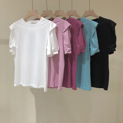 áo thun nữ vải thun trơn cách điệu xinh xắn