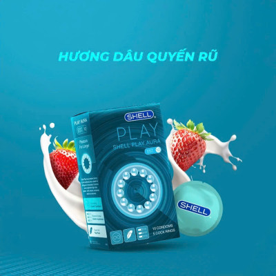 Bao cao su Shell Play Aura - Tổng hợp 6 tính năng - Hộp 10 cái + 1 Play Box Aura | SHELL CHÍNH HÃNG