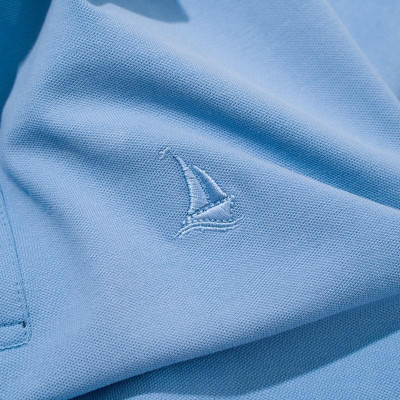 ÁO POLO THÊU LOGO CÁNH THUYỀN XANH DƯƠNG