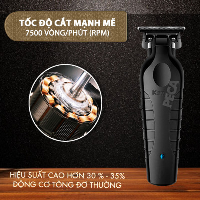 Tông đơ chấn viền Kemei KM-2299 lưỡi cắt mạ carbon cao cấp công suất 5W - Chính hãng