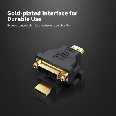 VENTION HD Male to DVI Female Adapter DVI24+1/24+5 to 1080P HD Video Converter Cable DVI to HD and HD to DVI for Laptop