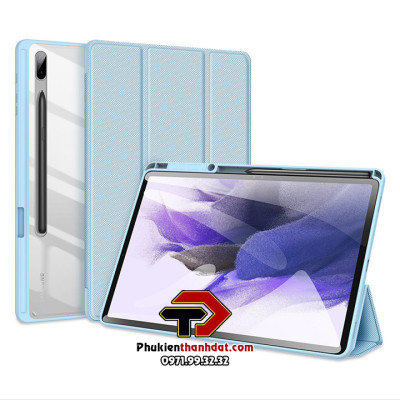 Bao da chống sốc Galaxy Tab S7, Tab S8 có ngăn đựng bút hiệu Dux Ducis Toby - Hàng nhập khẩu 