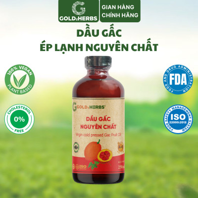 Dầu gấc ép lạnh nguyên chất GoldzHerbs – Chai 120ml/ 250ml