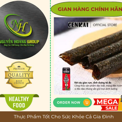 Hộp 6 Cuộn - Rong Biển Nướng Cuộn Vị Tự Nhiên GENKAI 21.6g( 3.6g × 6 Cuộn)