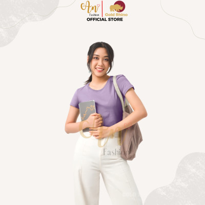 Áo Thun Cổ Tròn 100% Cotton Cao Cấp Màu TÍM LAVENDER Mộng Mơ Như Nàng Thơ - Gold Rhino