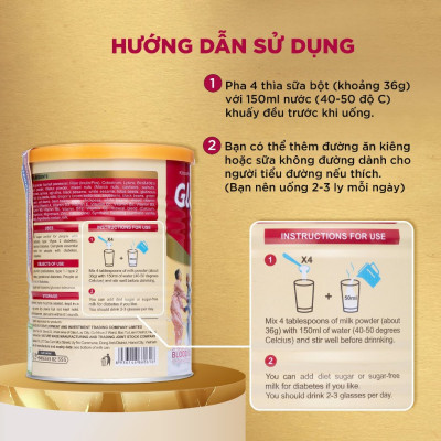 Sữa tiểu đường THÙNG 12 LON SIÊU TIẾT KIỆM GLUZEXTRA GOLD + QUÀ TẶNG HẤP DẪN cung cấp dinh dưỡng tối ưu