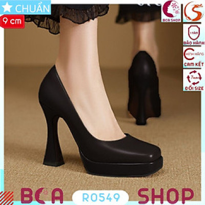 Giày cao gót nữ mũi vuông 9p RO549 ROSATA tại BCASHOP kiểu dáng đơn giản nhưng toát lên khí chất không lỗi thời