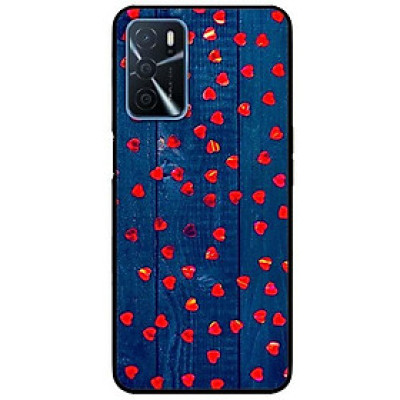 Ốp lưng dành cho Oppo A16 mẫu Hoạ Tiết Trái Tim Nhỏ Nền Gỗ Xanh