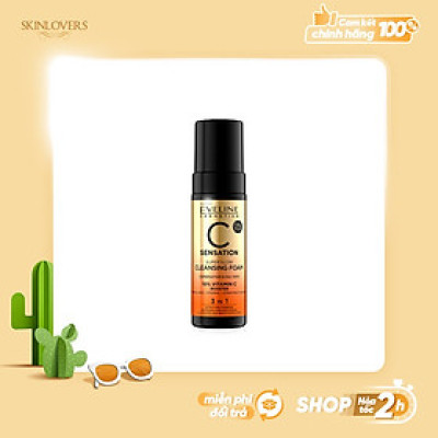 Sữa rửa mặt tạo bọt Eveline vitamin C phục hồi làm trắng da 150ML