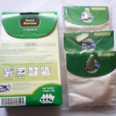 Hộp 3 túi thơm phòng Mr. Fresh Hàn Quốc hương ngàn hoa khử mùi tủ quần áo (10g/gói)