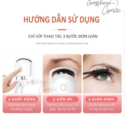Máy Uốn Mi Bằng Nhiệt An Toàn, Dụng Cụ Uốn Lông Mi Cong Tự Nhiên Bằng Nhiệt Kiểm Soát Nhiệt Độ Magic Curl 