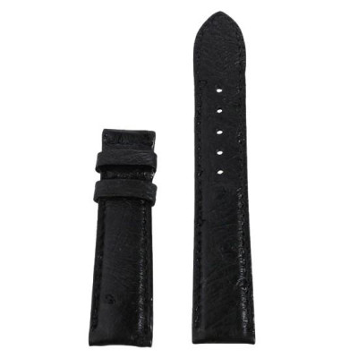 HC8435-37-38-40 - Dây đồng hồ Huy Hoàng da đà điểu da bụng size 16, 18, 20 màu đen, nâu đất, vàng bò, nâu đỏ