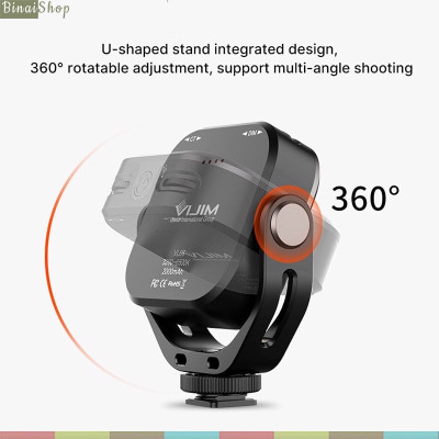Vijim VL66 - Đèn LED Cho Máy Ảnh, Điện Thoại, Giá Chữ U, Xoay 360 Độ, Khoảng Cách Chiếu Sáng 6m- Hàng chính hãng
