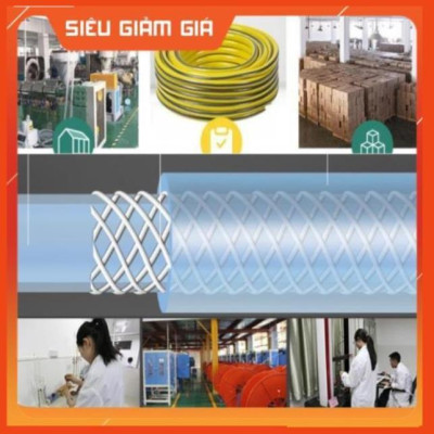 Bộ dây vòi xịt nước rửa xe, tưới cây . tăng áp 3 lần, loại 7m, 10m 206701 đầu đồng, cút đồng