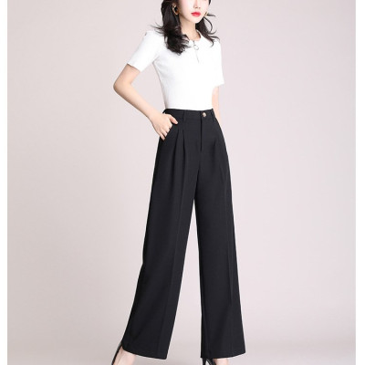 Quần tây nữ ống rộng vải tuyết mưa QT24