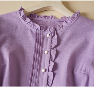 Đầm suông Linen nữ dáng dài, phối cúc xinh xắn, phong cách sang trọng nhã nhặn HB62