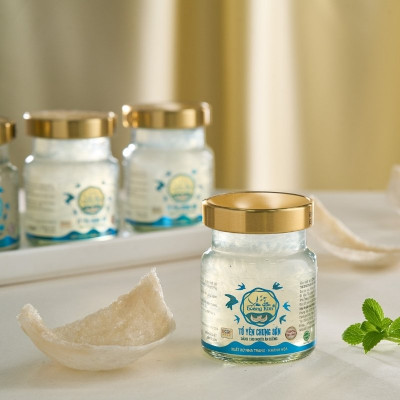 Tổ Yến Chưng Sẵn Ăn Kiêng Yến Sào Hoàng Kim (Không Đường) - Vị Ngọt Từ Cỏ Ngọt Tự Nhiên - OCOP 4 Sao (Hộp 1 Hũ x 70ml)