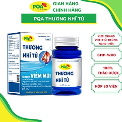 Thương Nhĩ Tử PQA Hỗ Trợ Thông Mũi, Giảm Hắt Hơi Và Đau Nhức Vùng Đầu Trán Hộp 30 Viên