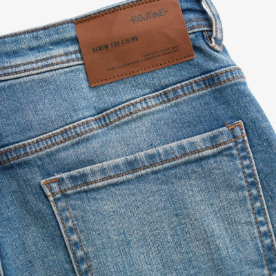 Quần Jeans Nam Ống Ôm Wash Form Slim Cropped - ROUTINE 10F25DPA060