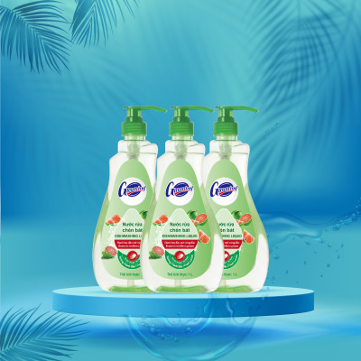 Chai nước rửa chén bát Gleaming Hương Chanh Đào 1L