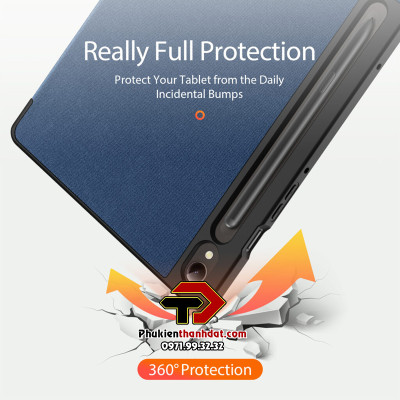 Bao da chống sốc có ngăn bút cho SamSung Galaxy Tab S9 FE chính hãng Dux Ducis Domo - Hàng chính hãng
