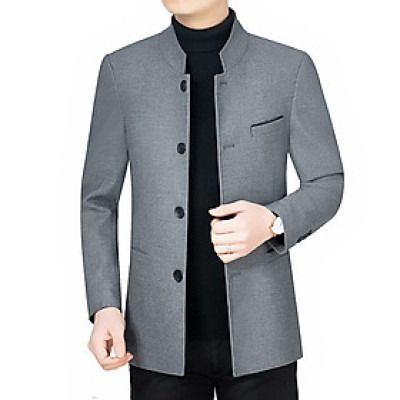 Áo dạ nam dáng ngắn cổ tàu trẻ trung công sở NAD121