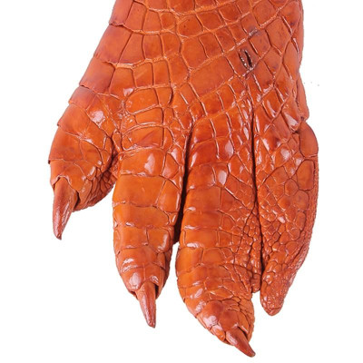 Móc khóa da cá sấu Huy Hoàng nguyên màu vàng bò HT8274