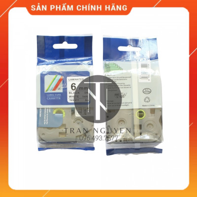 Nhãn In Brother Tz2-211 [Combo 3 hộp]  Đen nền trắng 6mm x 8m - Hàng nhập khẩu
