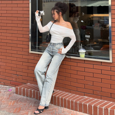 Quần Jean Ống Rộng Classic Air Blue Aaa Jeans