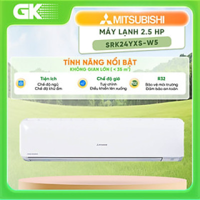 Máy lạnh Mitsubishi Heavy Inverter 2.5 HP SRK24YXS-W5 - Hàng chính hãng - Chỉ giao HCM
