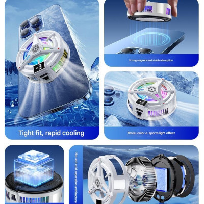 Tản nhiệt sò lạnh Led TL07 Gaming siêu mát cho điện thoại hàng nhập khẩu