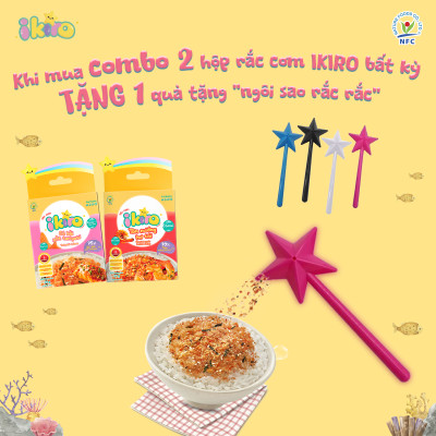 Rắc cơm Tôm nướng bơ tỏi iKiro 27g (6 gói)