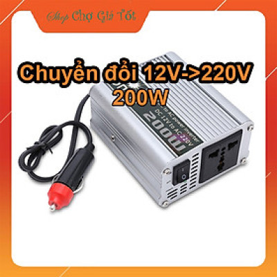 Bộ chuyển đổi nguồn 12V sang 220V trên ô tô công suất 200W
