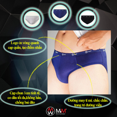 Combo 3 Quần Sịp Nam Quần Lót Nam Sợi Tre Mềm Mịn Siêu Thoáng Mát, Co Giãn 4 Chiều  Cạp Nhỏ MRM FASHION