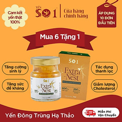 [6 Lọ Yến 70ml ] Yến Số 1 Chưng Sẵn Đông Trùng Hạ Thảo, Yến Tươi, Yến Thật 100%