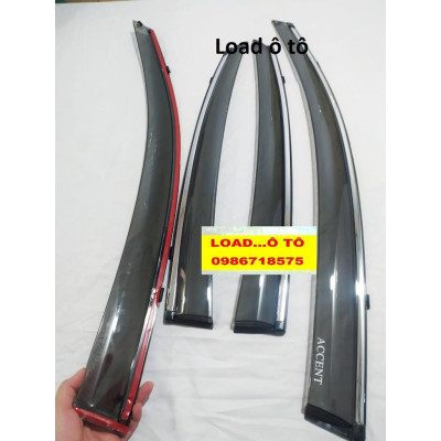 Vè Che Mưa Xe Accent 2022-2018 Mẫu Chỉ Inox Cao Cấp, Viền che mưa Accent 2021 Load Ô tô