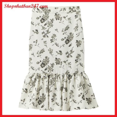 Chân váy hoa đuôi cá G#U Nhật Bản