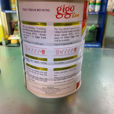 Sữa Bột Gigo Care 900g – Dinh Dưỡng Hỗ Trợ Cơ Xương Khớp Cho Người Trưởng Thành