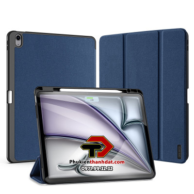 Bao da chống sốc cho iPad Air M2 13 inch 2024 chính hãng Dux Ducis Domo có ngăn để bút - Hàng chính hãng 